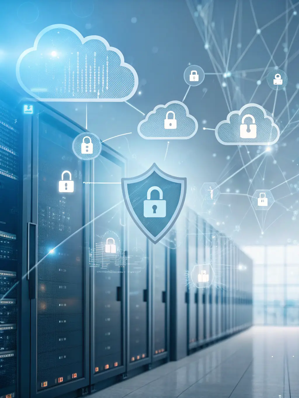An abstract image representing cybersecurity layers, including elements of Zero Trust architecture, segmentation, and failover mechanisms, used for security planning.