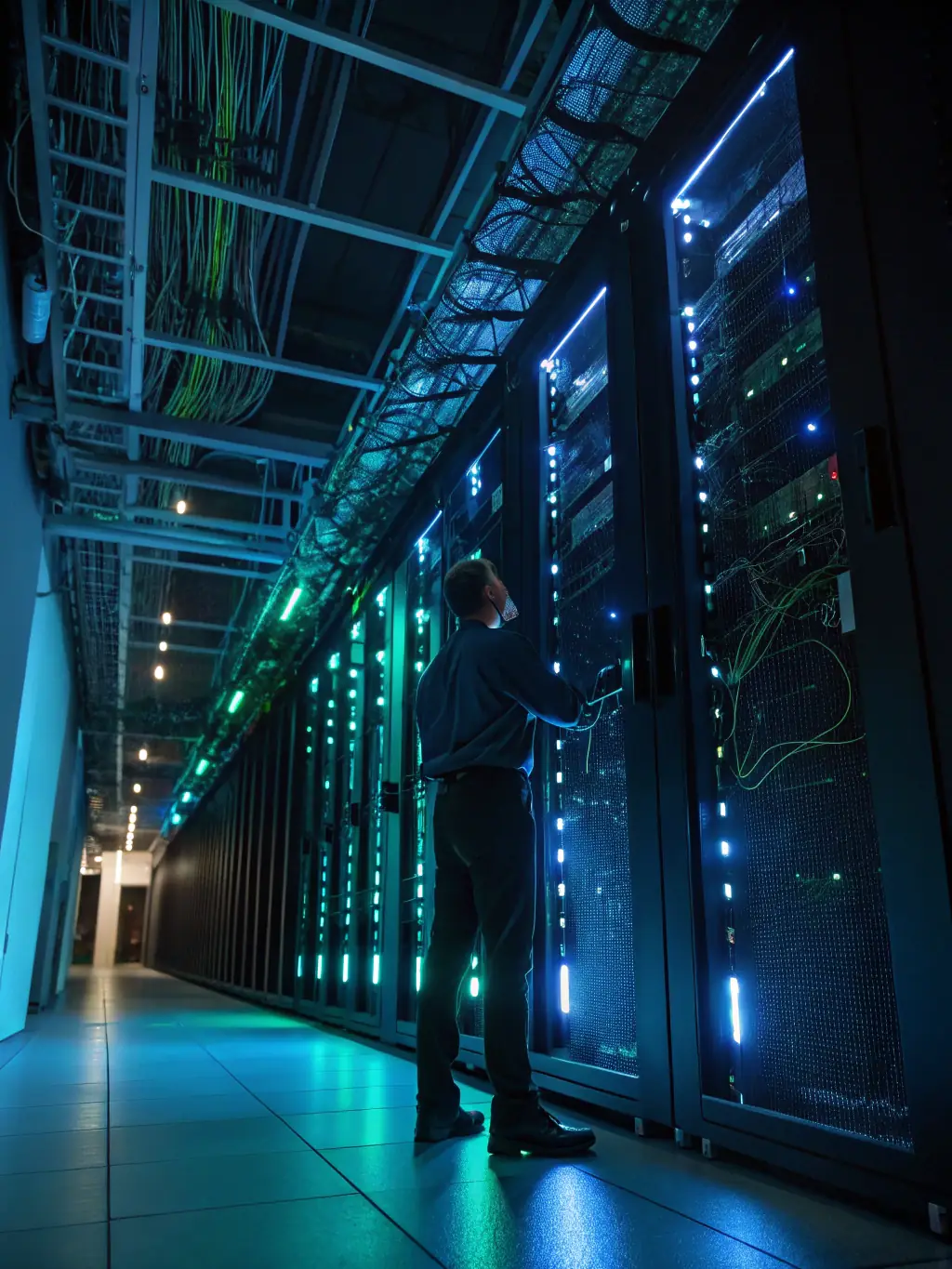 A visual representation of cloud infrastructure with security protocols, emphasizing data localization and cloud sovereignty.