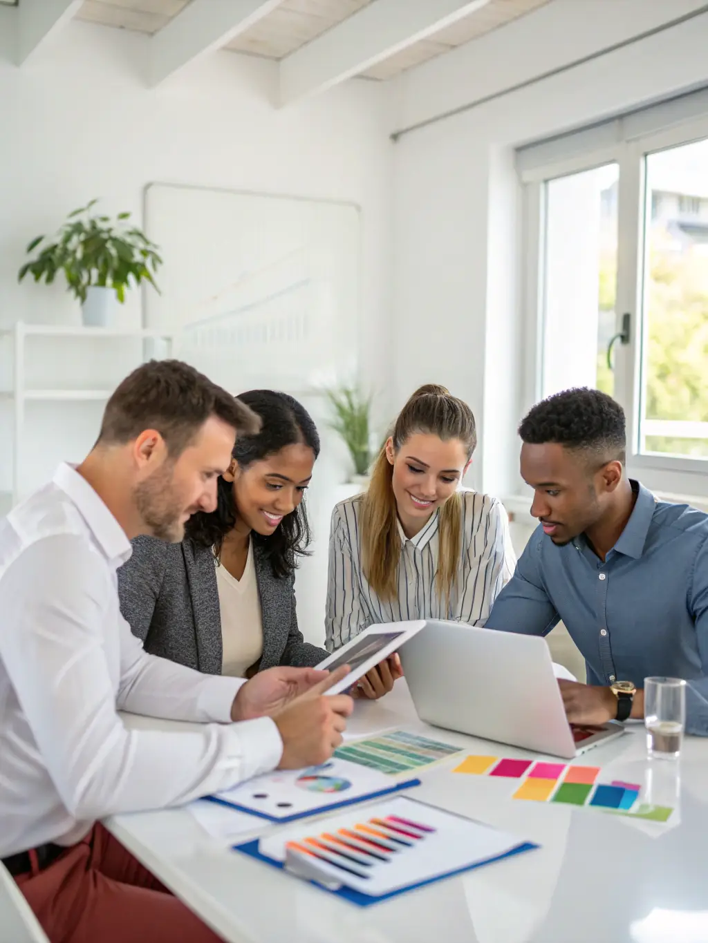 A diverse team of data scientists and engineers collaborating to ensure data reliability and quality at HIERO Digital.
