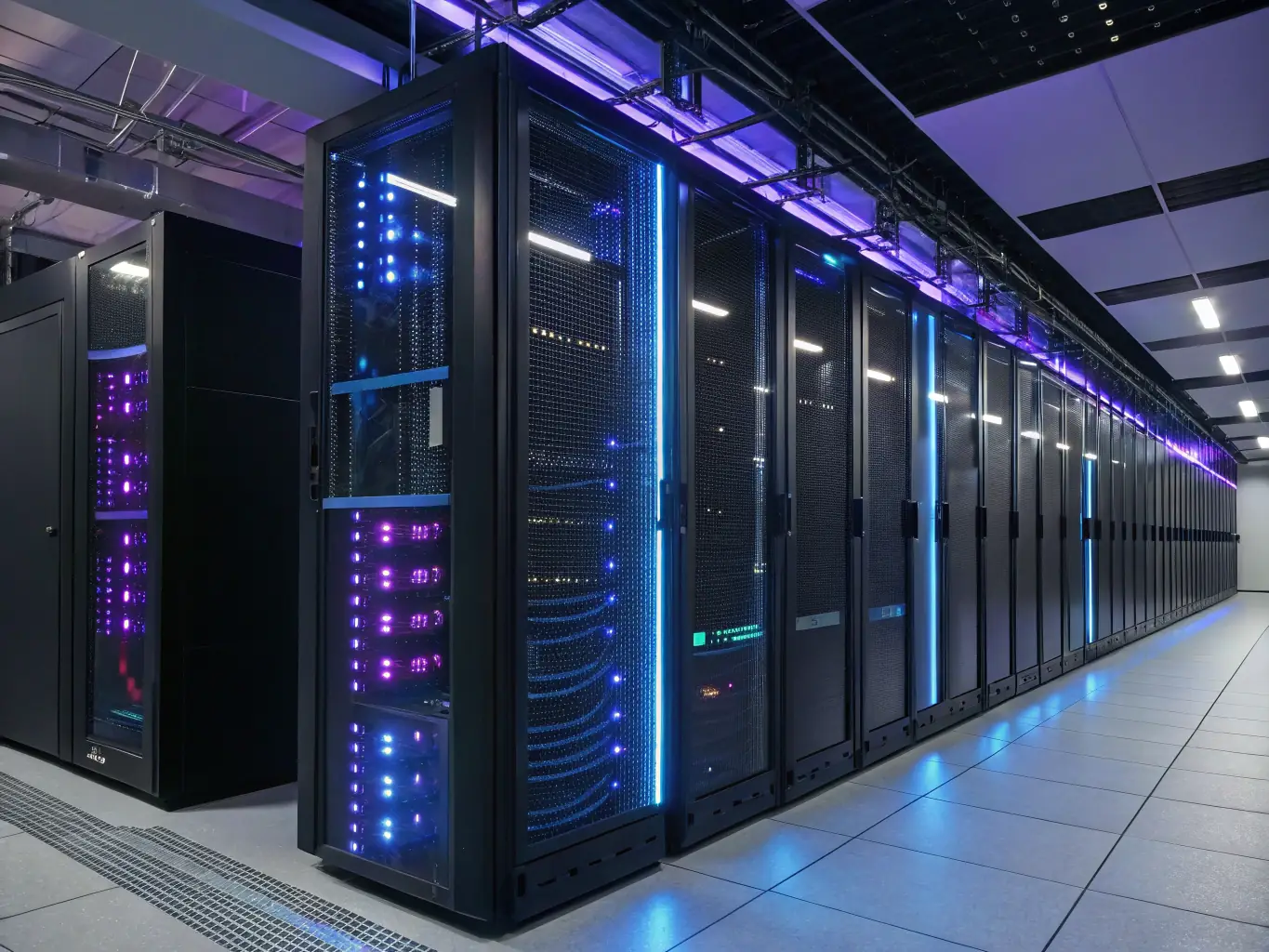 A high-resolution image depicting a secure data center with multiple layers of security protocols, symbolizing enhanced data protection for defense organizations.