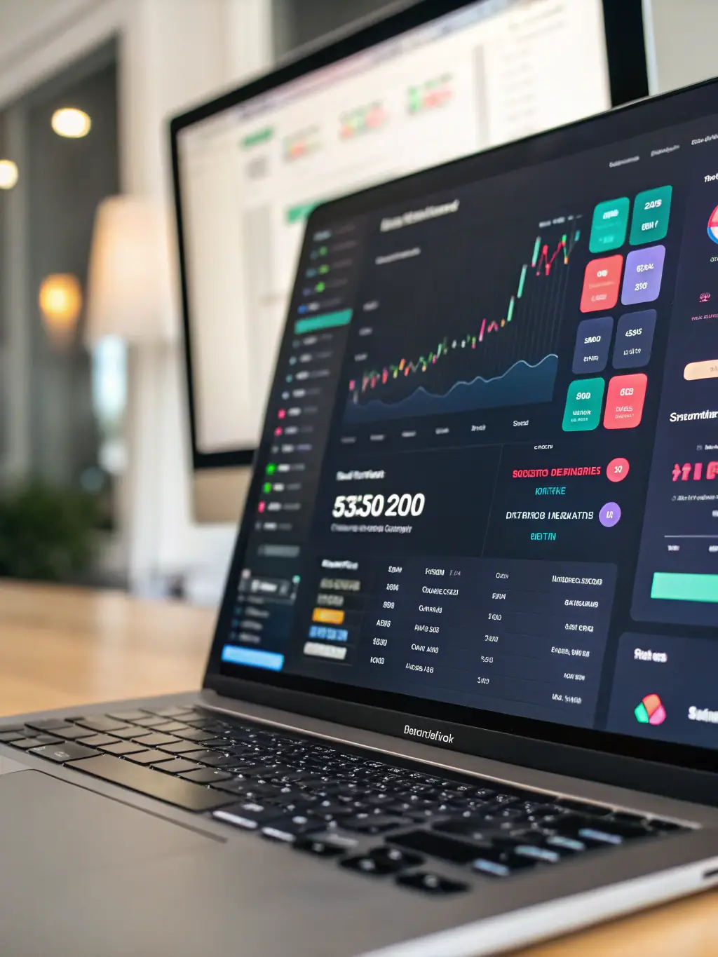 An AI-powered trading platform interface, showcasing real-time data analysis and automated decision-making in the financial sector.