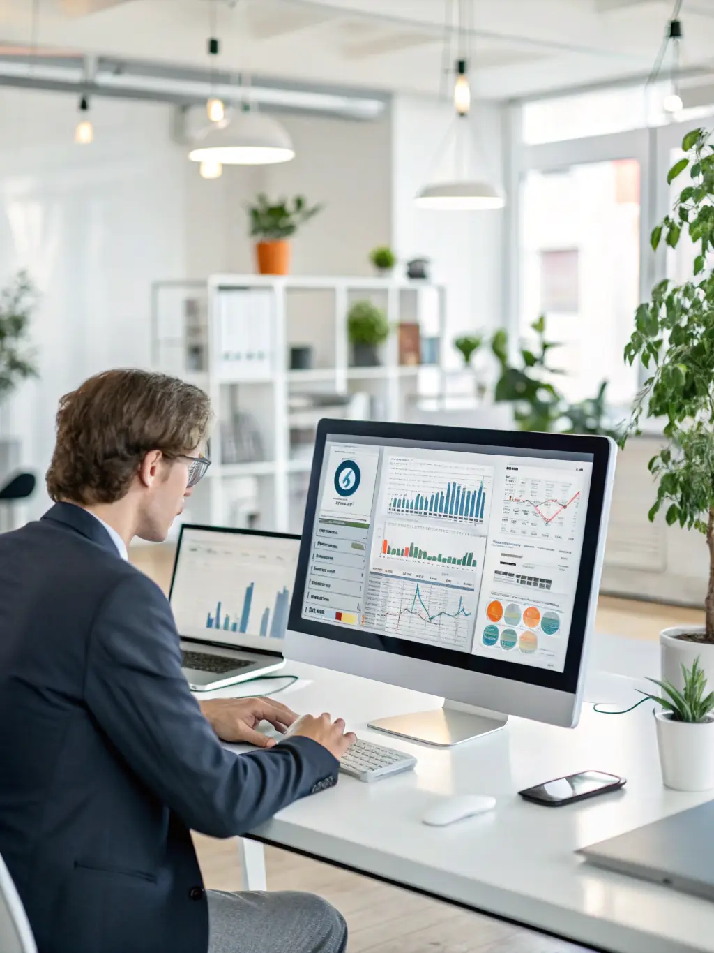 An AI specialist selecting an algorithm on a computer, showcasing the technical expertise in choosing the right AI model.