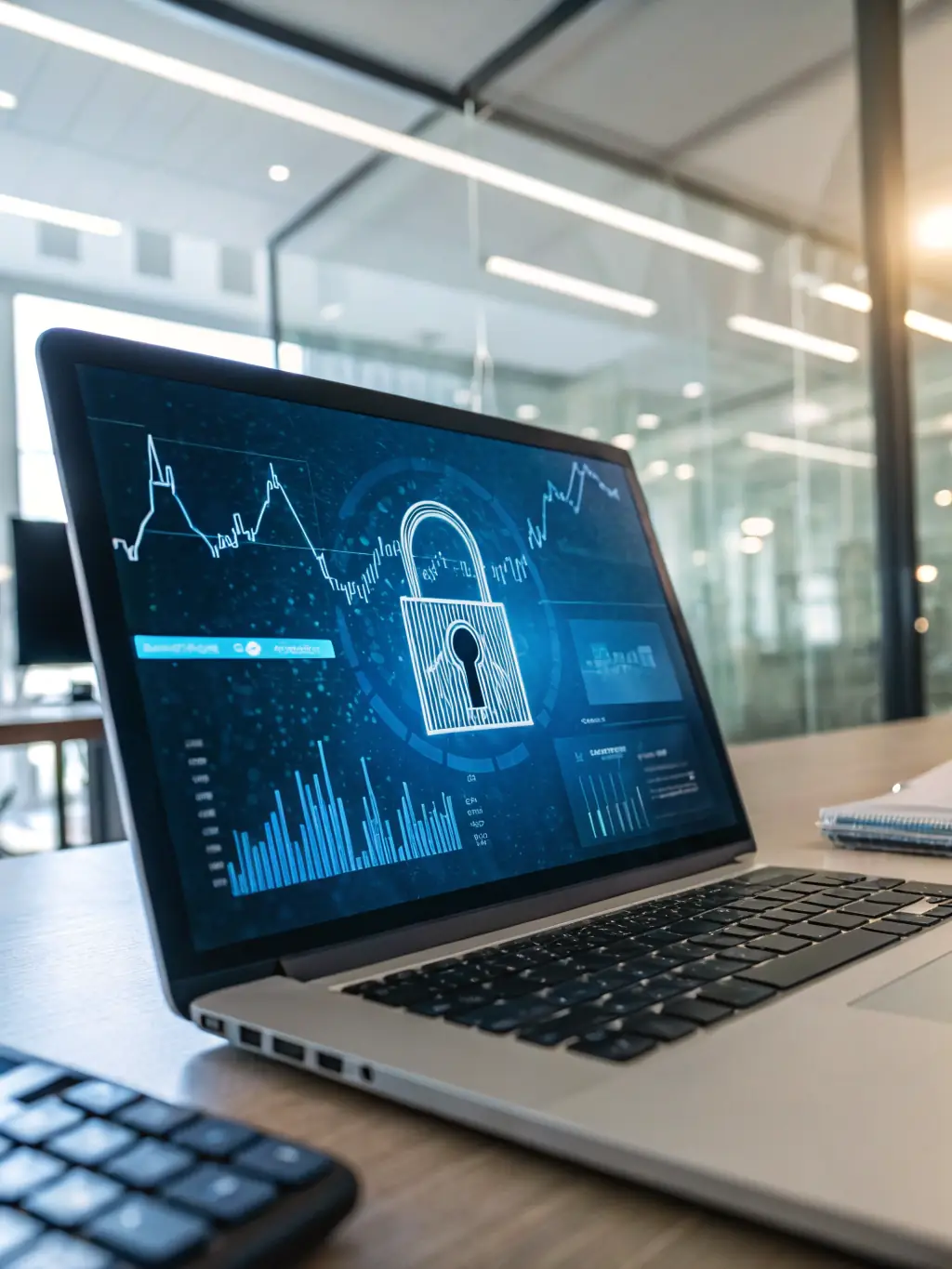 A secure digital vault representing data protection and governance, emphasizing HIERO DIGITAL's commitment to accountability.